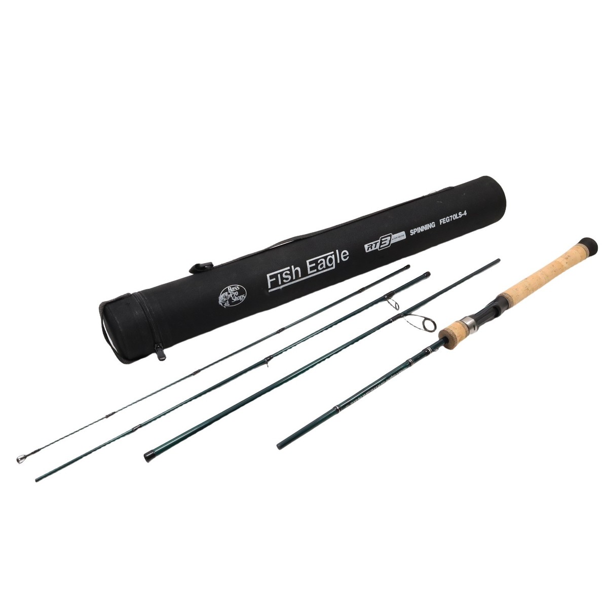 Bass Pro Shops Fish Eagle FEG70LS-4 RT3 Graphite Fishing Spinning Rod Bass Pro Shops Fish Eagle FEG70LS-4 RT3 Graphite Fishing Spinning Rod
