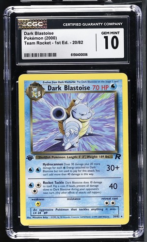 Dark Blastoise (1st Edition) graded CGC 10 for sale on eBay