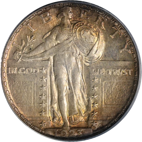 1923-P Standing Liberty Quarter PCGS AU58 Great Eye Appeal Strong Strike