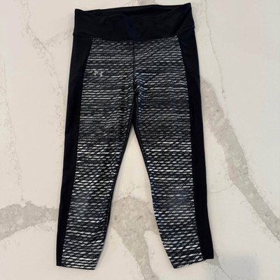 Under Armour HeatGear No-Slip Waistband Activewear Capris Womens Medium Leggings