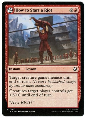 How to Start a Riot - 0140 - Avatar: The Last Airbender TLA - MTG - NM/M