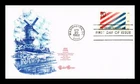 US COVER USA-NETHERLANDS RELATIONS 200TH ANNIVERSARY FDC TUDOR HOUSE