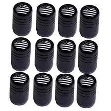 Stem Caps Tire Valve Stem Cap Cover 12PCS USA American Flag Universal Black