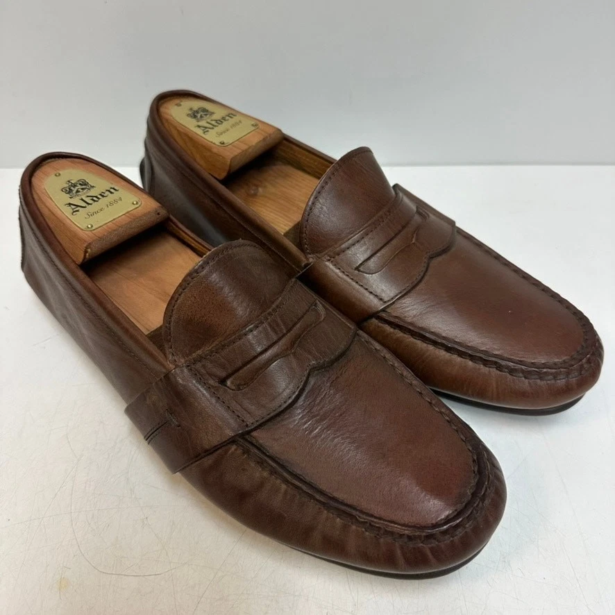 Ralph Lauren Purple Label Alonzo Palm Jaguar Linen Loafers Mens 11 D Khaki Italy Loafer Purple Casual Shoes for Men for sale | eBay main image 4