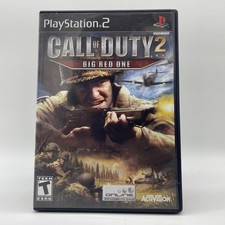 Call Of Duty 2 Big Red One PS2 MANUAL, CASE ART WORK ONLY NO GAME