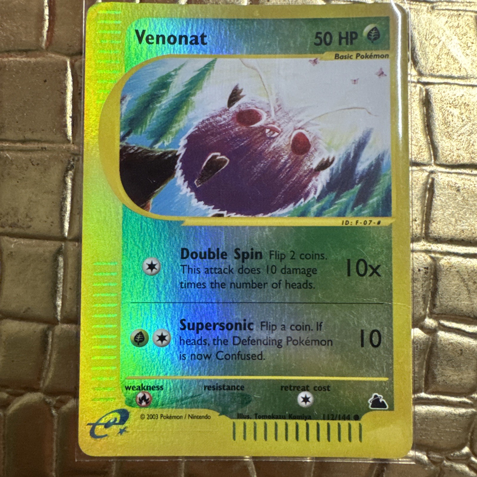 Venonat Pokémon Card 112/144 Holofoil Rare 2003 EX Series