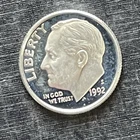 1992 s silver proof roosevelt dime free shipping !!)