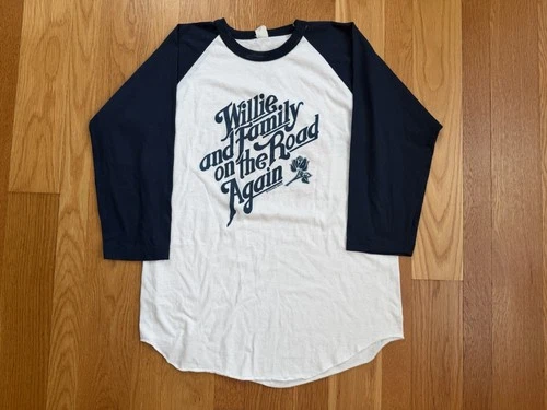 80s Willie Nelson And Family On The Road Again Ragla 1980s vintage concert t-shirt, vintage, single stitch, B+ condition