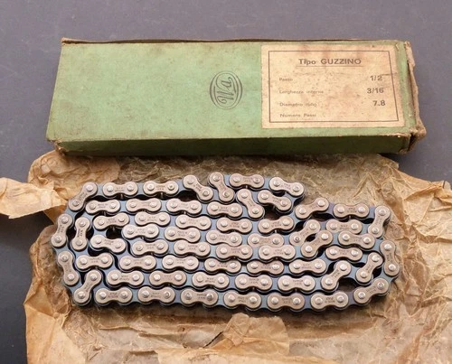 Super moped chain type Guzzino 120 links vintage motorcycle parts
