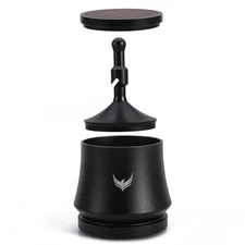 Blind Espresso Shaker 54mm with Walnut Lid | Coffee Grounds Distribution Tool...