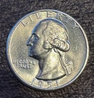 1951 D Washington Quarter Silver Uncirculated BU MS Uncertified US Coin