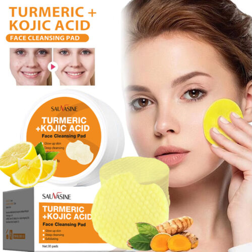 150PCS Turmeric Kojic Acid Pads Turmeric&Kojic Cleansing Pads Sponges Exfoliate