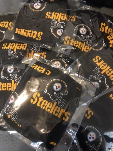 Pittsburgh Steelers Face Mask 100 cotton New In Plastic! Washable Reusable!! - Picture 2 of 2
