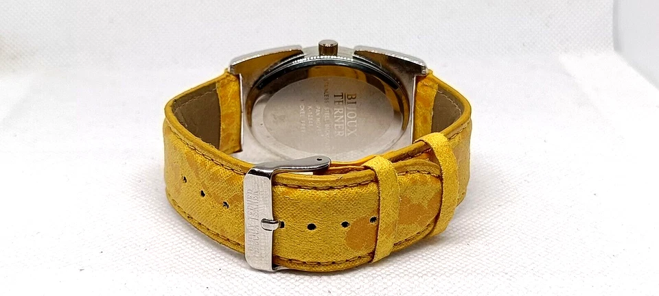 Reloj BIJOUX TERNER Damas Tono Plateado Pop Amarillo Correa - Funciona Foto 2 de 4