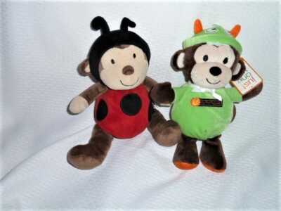  JUST ONE YOU Lot Ladybug brown MONKEY 7''  MONKEY green monster costume 9''