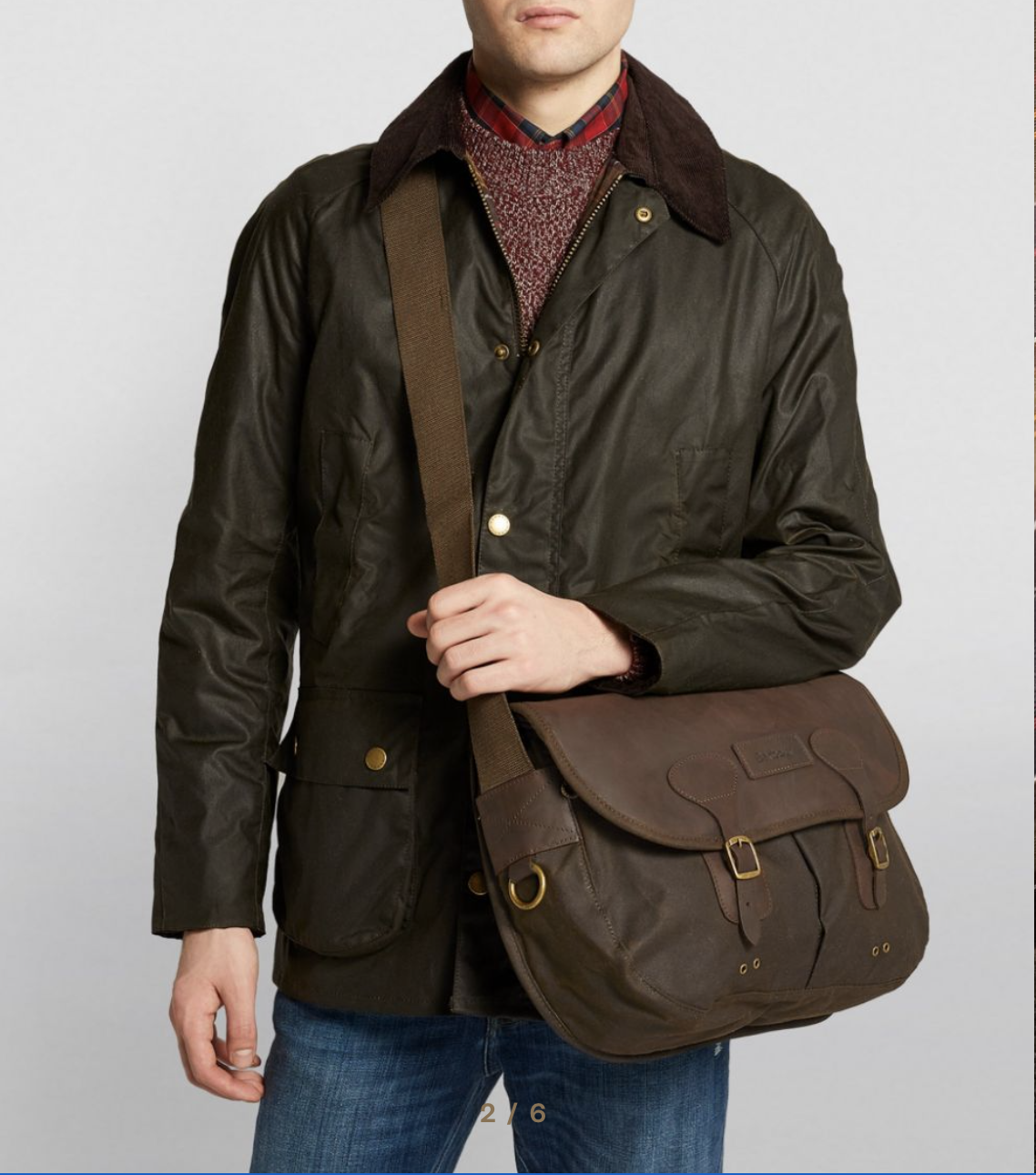 BARBOUR WAX LEATHER TARRAS BAG w 