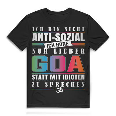Festival Shirt Goa Männer   Spruchshirt für Raver & Techno Szene Fans