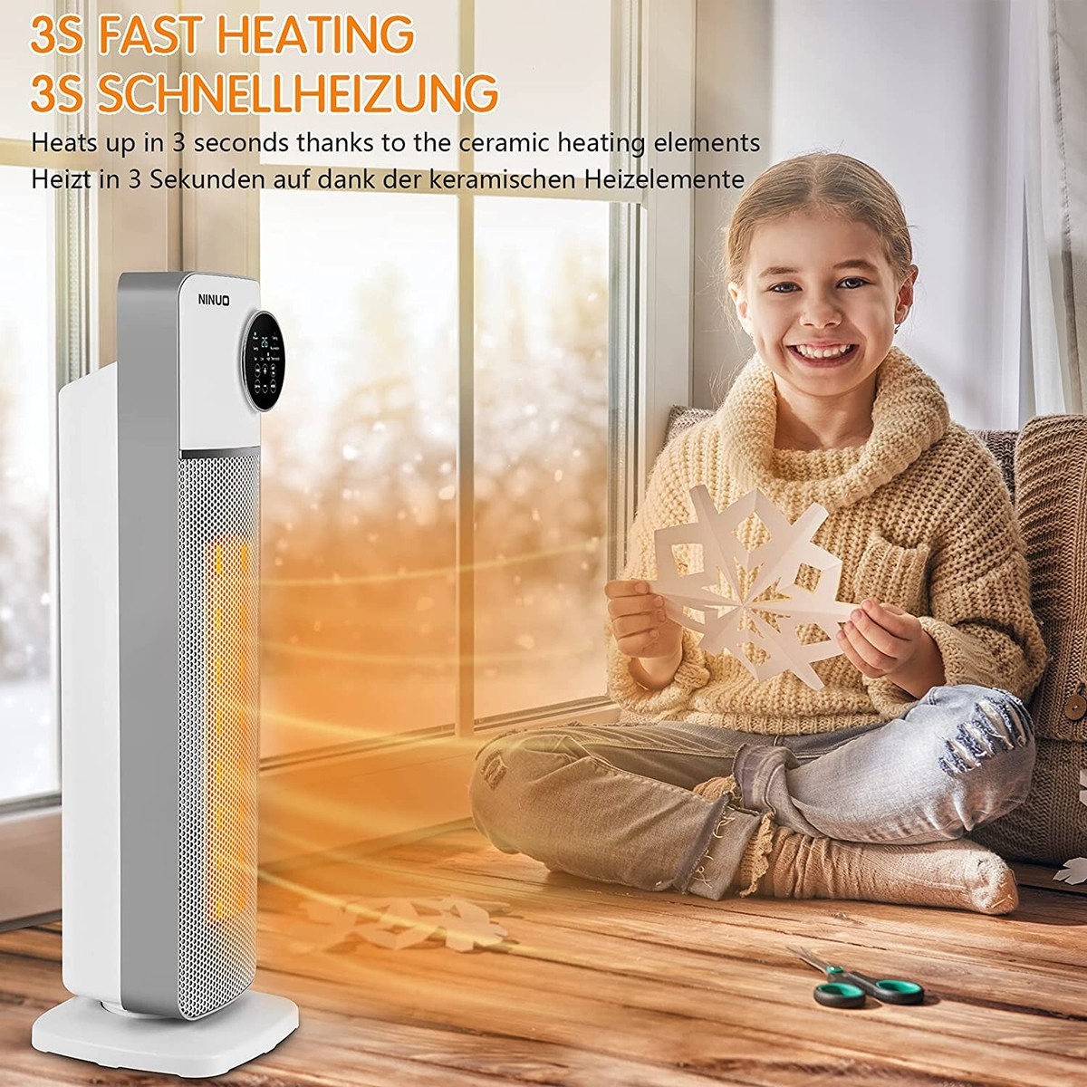 Fan Heaters Which Space Heater Is Best Longway Sunny Sun 1000W ABS - Main Image