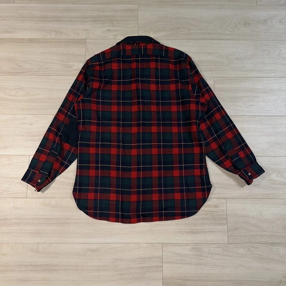 Camisa Pendleton De Colección Para Hombres XL Cuadros Kilgore Tartán Pura Lana Virgen Años 70 Foto 4 de 4