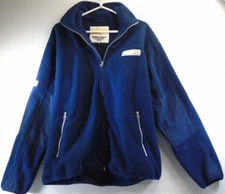 Vtg CUTTY SARK Quba Sails Fleece Jacket MEDIUM Whiskey Sailing Zip-Up Sweatshirt