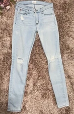 Hudson Jeans Stretch Midrise Super Skinny Denim Fall Trendy Cowgirl Size 26
