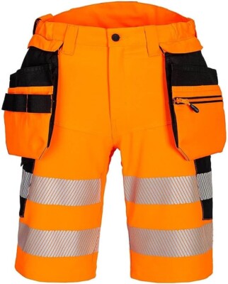 Atomic Workwear Stretch Hi-Vis Shorts mit abnehmbaren Holster Taschen