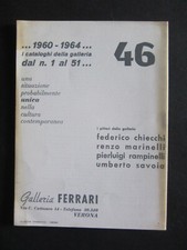 LORENZETTI - VILLA - ZAPPETTINI - NOTIZIARIO 46 /1964 - GALLERIA FERRARI VERONA