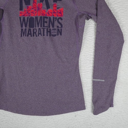 Nike Sweater Women Size S 1/4 Zip Pullover Dri-Fit Purple Long Sleeve - Picture 17 of 18
