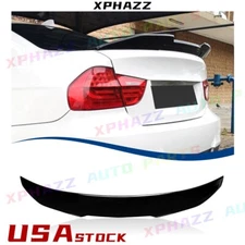 For 05-12 BMW 3-Series E90 M3 E90 Sedan PSM Rear Trunk Spoiler ABS Gloss Black
