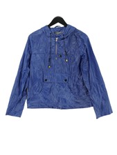 Limited Women's Coat Uk 10 Blue 100% Polyamide Rain Coat