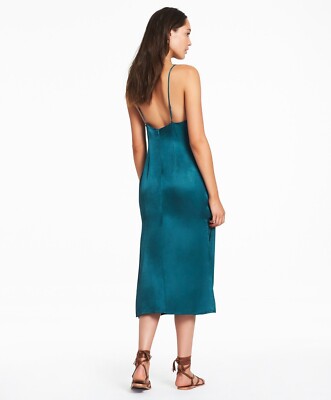tigerlily green dress BNWT Yolanthe Emerald Teal Midi Strappy Low Back Slip 6 XS colourway-anotherworld