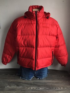polo puffer jacket red