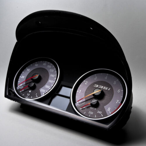 BMW E90 E92 335i 200MPH Custom 1M-style Gauge Faces + illuminated logo - Bild 2 von 4