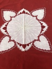 VINTAGE HANKIE HANDKERCHIEF - VALENTINE - 13" HEARTS AND MORE HEARTS