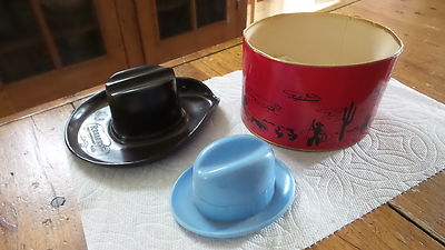 Vintage SALESMAN SAMPLE, GIFT HATS Resistol Hat,Mallory Hat, Box,