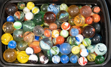 Vintage Lot of 150 Assorted Glass Marbles