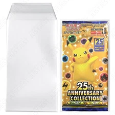 Pokemon Japanese Booster Pack Protective Sleeves - x50 Self Sealing Clear View