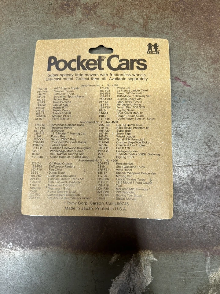 Tomy Pocket Cars Lotus Esprit nuevo en paquete 1979 nuevo stock antiguo 220-F24 Japón Foto 2 de 2