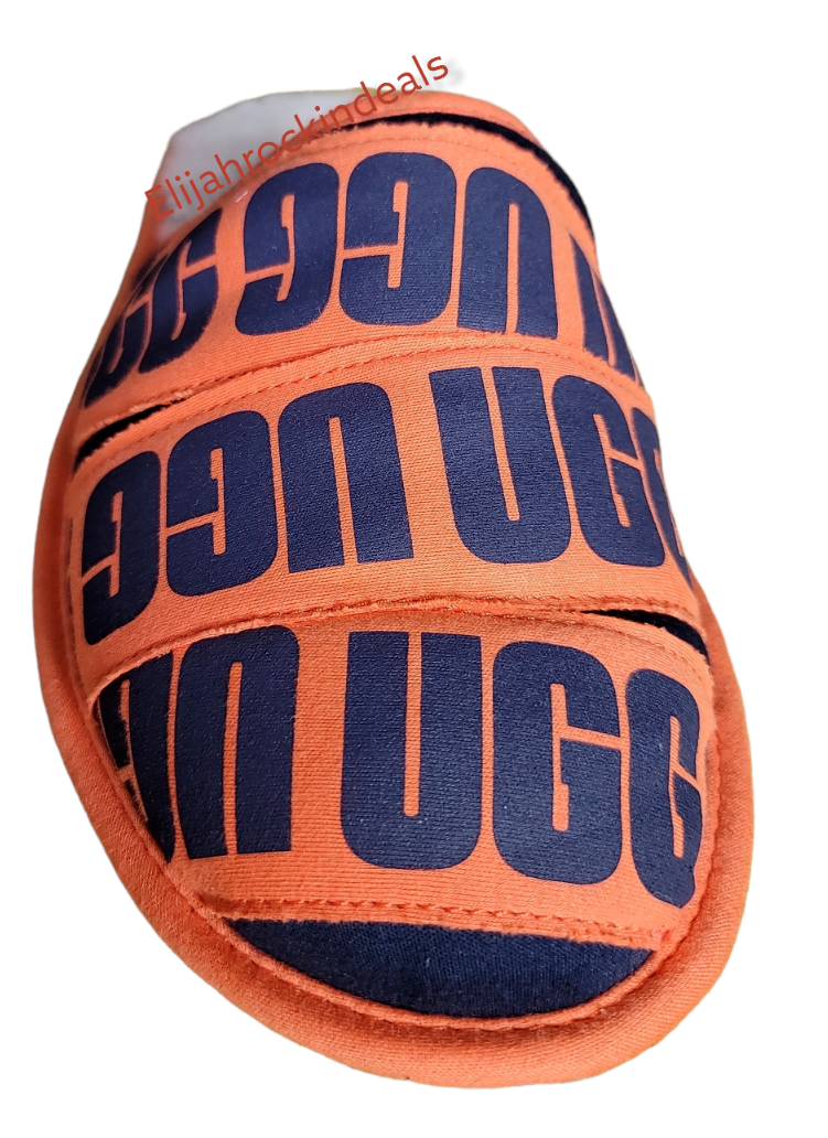 UGG Men\'s SCUFF GRAPHIC BAND SLIPPERS Color: NAVY/ ORANGE NEW MENS UGG SCUFF GRAPHIC NAVY ORANGE BAND SLIPPERS US SIZE  main image 3