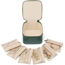 Vlando Small Jewelry Storage for travel 6Pcs-Green