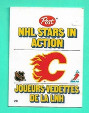 (1) KENT NILSSON  1981-82 POST FOOD FLAMES  NHL STARS IN ACTION CARD (V9923)