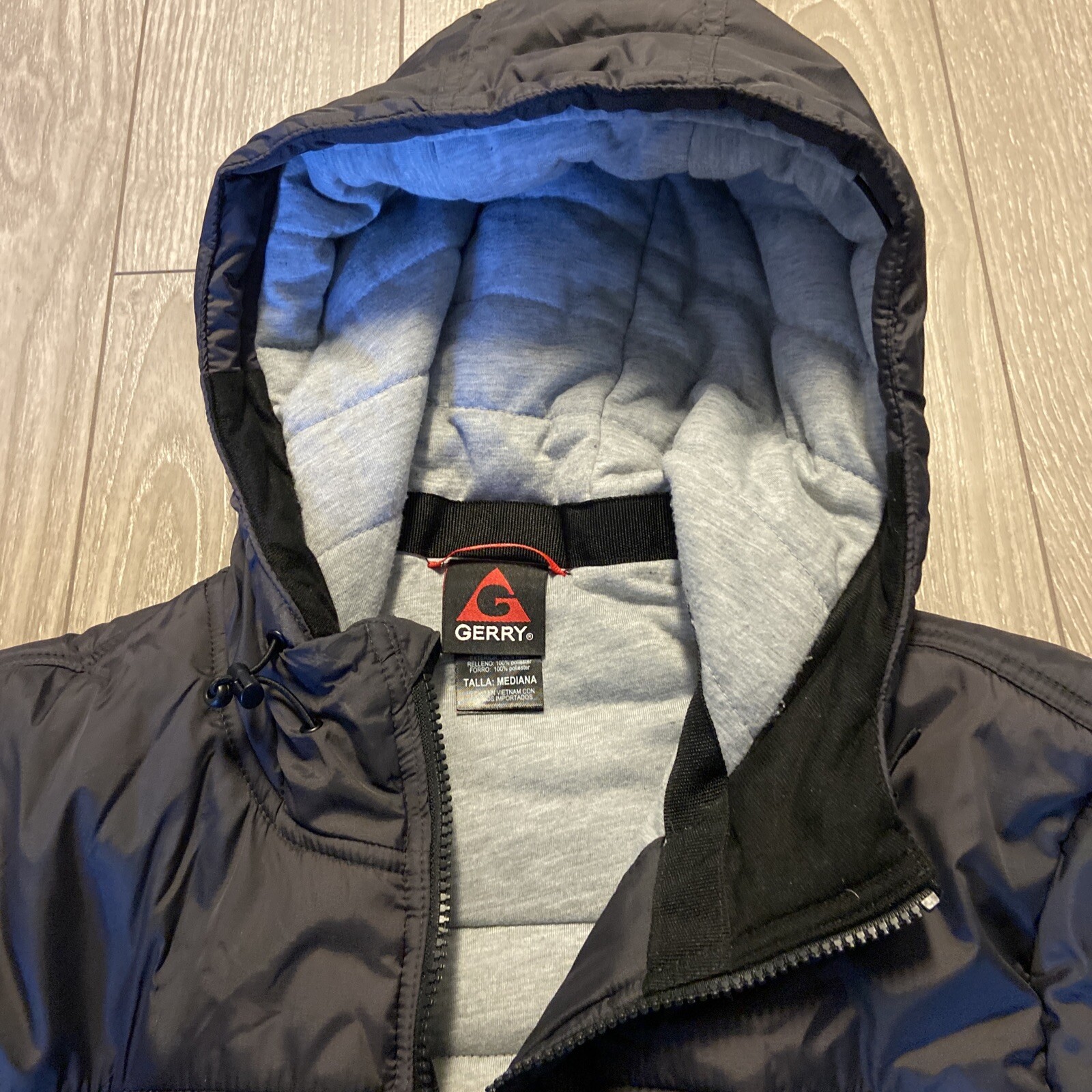 GERRY mens Lined puffer jacket hooded zip parka warm … Gem