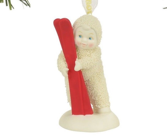 Dept 56 Snowbabies New 2017 PERSONALIZABLE RED SKI Snowbaby Ornament