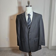 Jhane Barnes Suit Blazer Sport Coat Men 42R 100 Wool Textured Brown