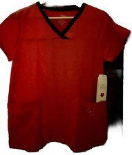 New York Laundry Medics Scrub Top Dark Pink New With Tags