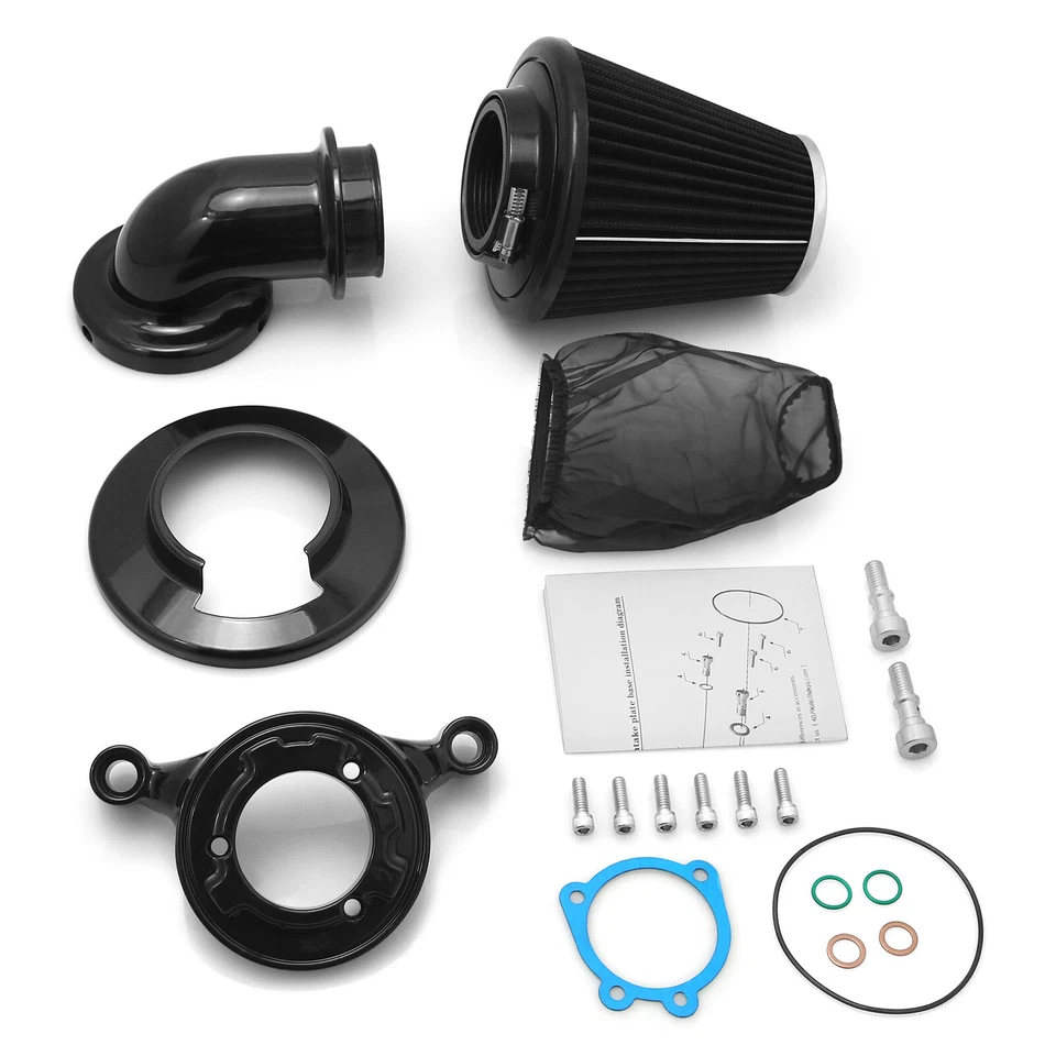 Cone Stage 1 Air Cleaner Filter For Harley Softail FLSTN Heritage Slim 01-15 - Image 3 of 4