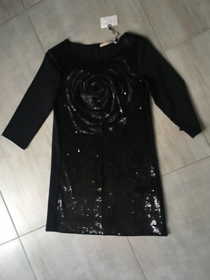 Robe Courte Noire à Sequins Penny Black - Neuve Avec étiquettes, Taille 36