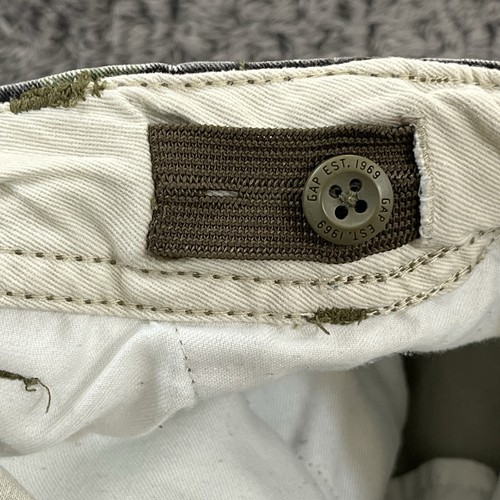 Gap Kids Cargo Shorts Husky 12 Green Camouflage Stretch Adjustable Waist - Picture 5 of 13