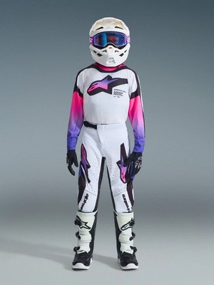NEW ALPINESTARS 2026 YOUTH SUPERTECH RACE KIT SUIT VISTA WHITE PURPLE BLACK MX