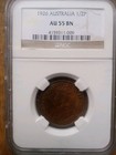 1926 Australia 1/2 Penny NGC AU 55 BN — photo 4